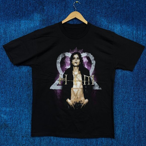 HIM Razorblade Romance Gothic Rock Band T-Shirt Size Large - Picture 1 of 4